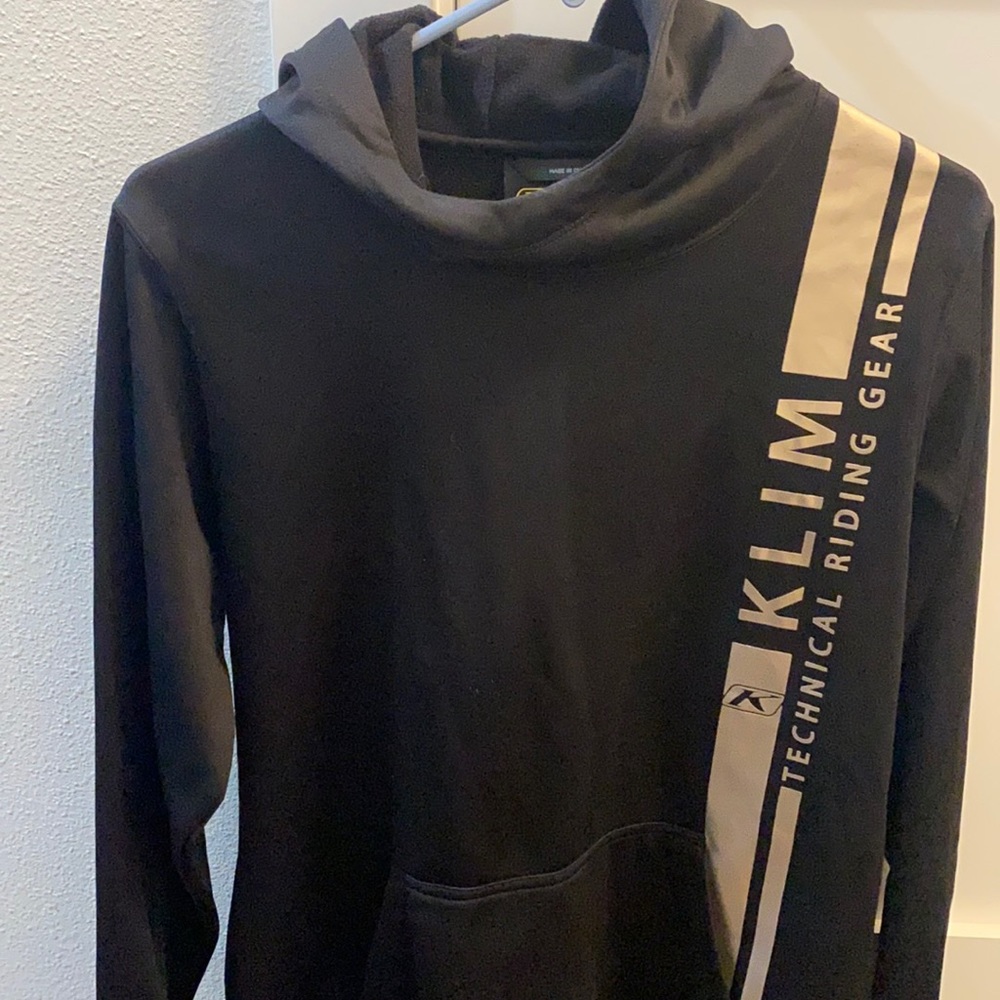Klim womens hoodie black and gold